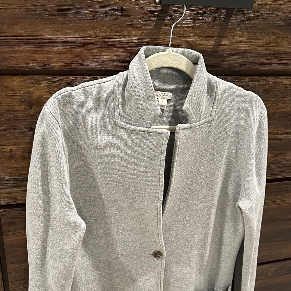 J. Crew Light Gray Sweater Blazer